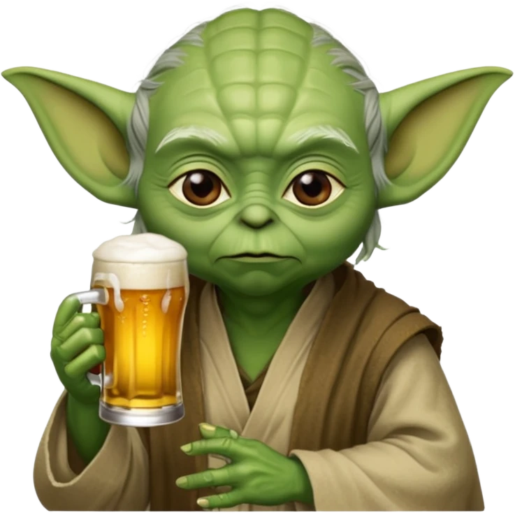 Yoda qui boit une bière emoji