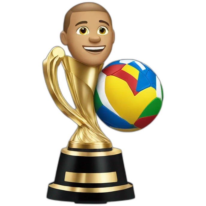 mbappé with world cup trophy  emoji