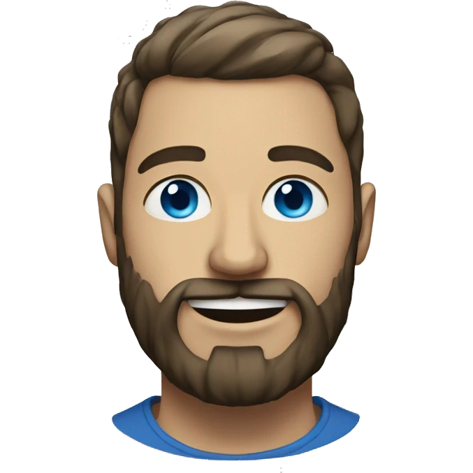 portrait of a male with beard with blue eyes  emoji