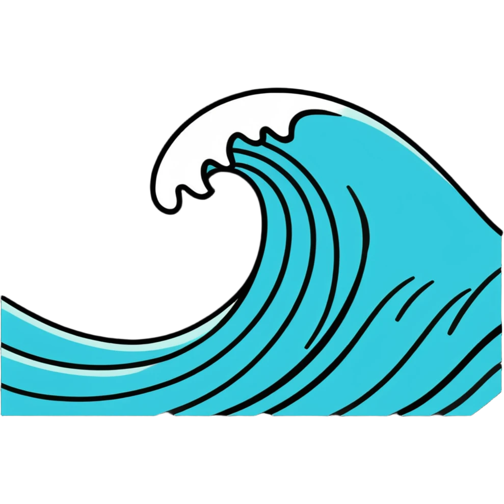 ocean wave emoji