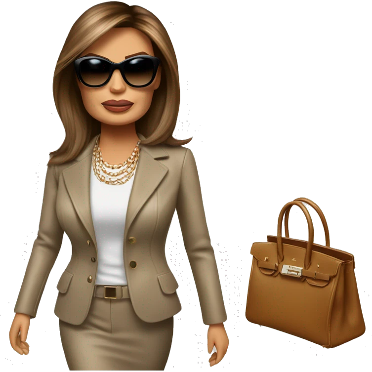 Melania trump with birkin bag emoji