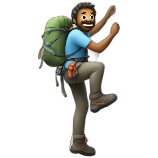 Axolot climbing a mountain  emoji