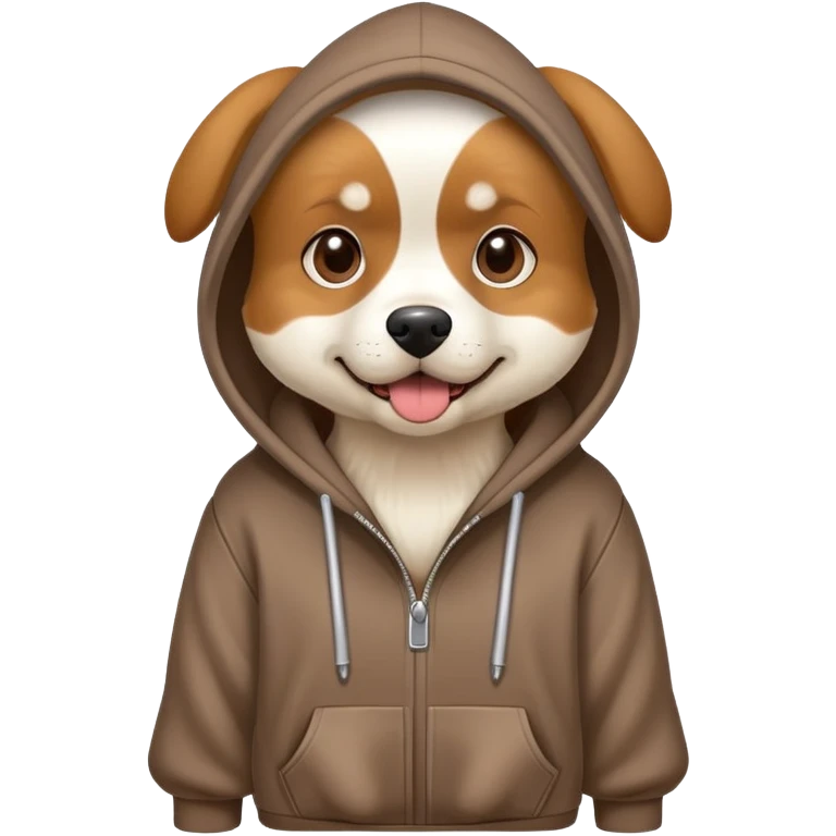 dog wearing hoodie emoji