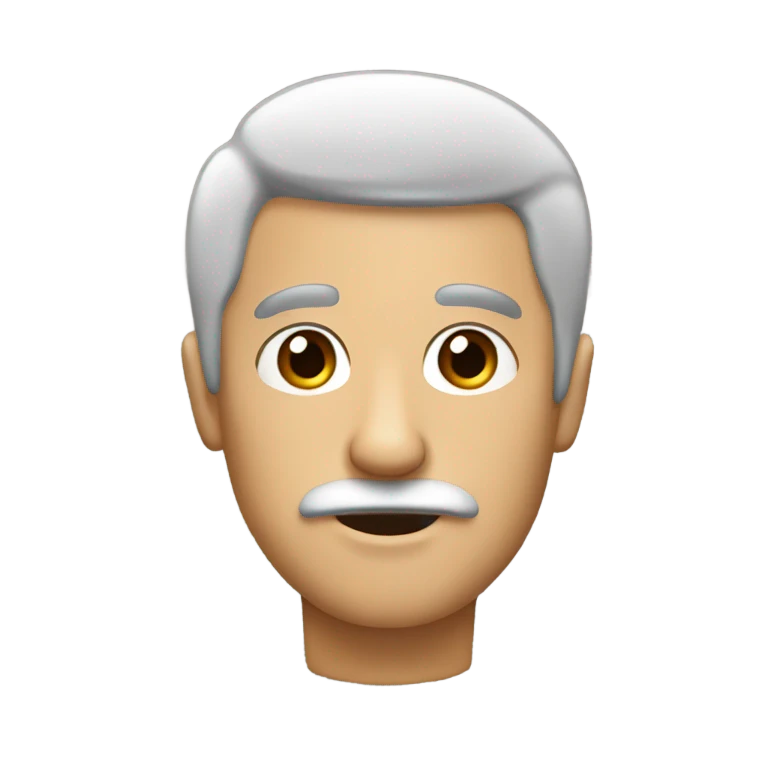 Guy with black hair and a small mustache  emoji
