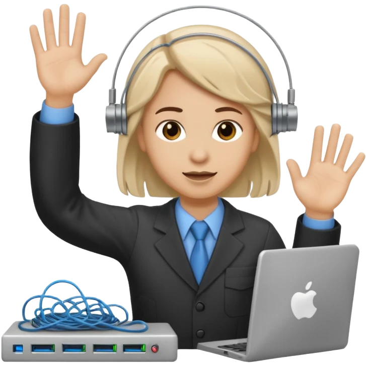 system administrator waving with a server behind emoji