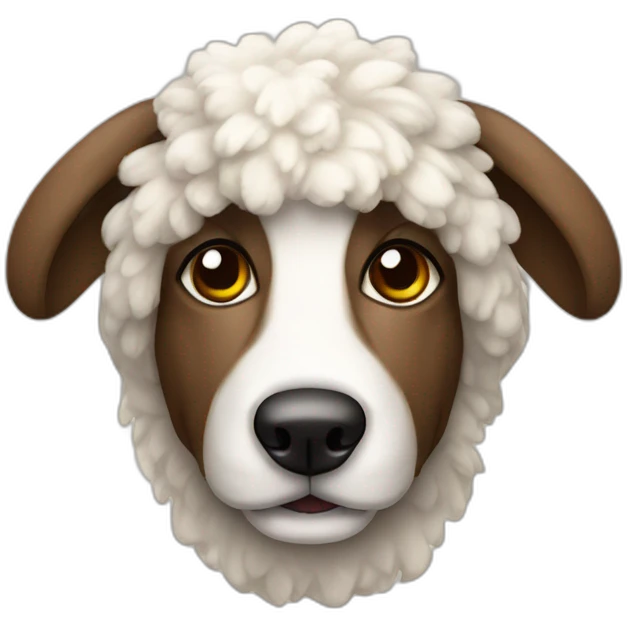 Plush sheep dog with tartan ears. emoji