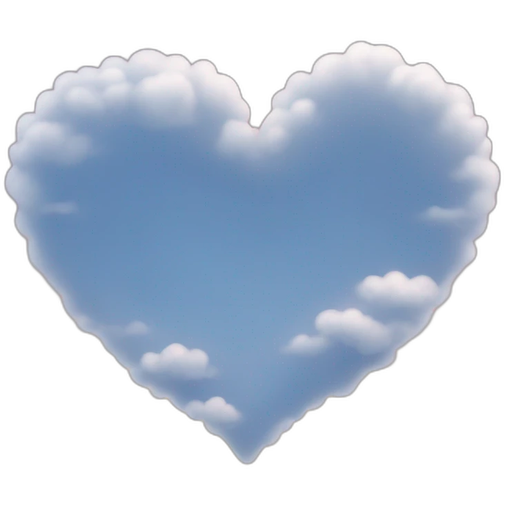 Coeur sur un nuage emoji