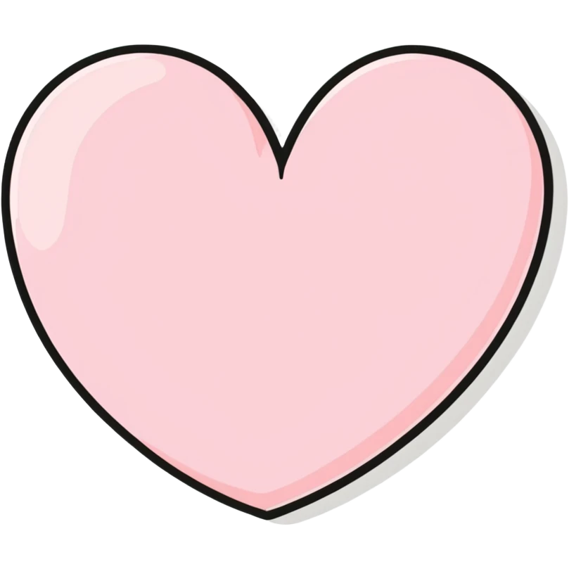 pastel pink heart emoji