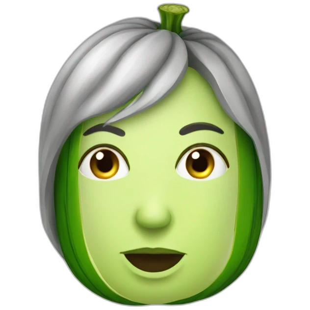 Frau mit Zucchini intensiv  emoji