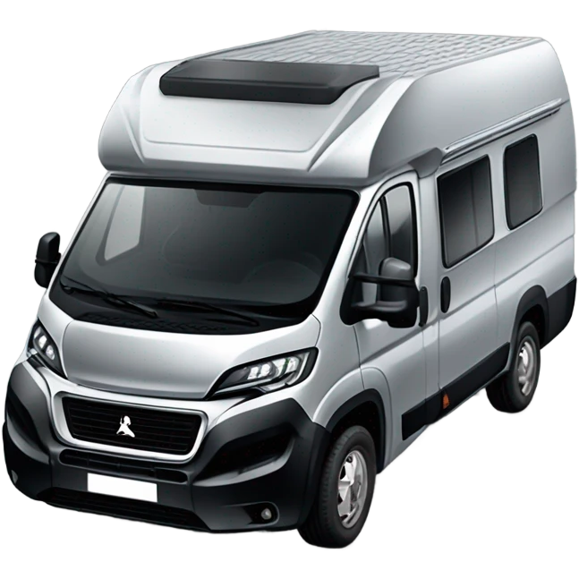 Peugeot Boxer als Camper in Silber mit zwei eingebauten Fenster seitlich  emoji