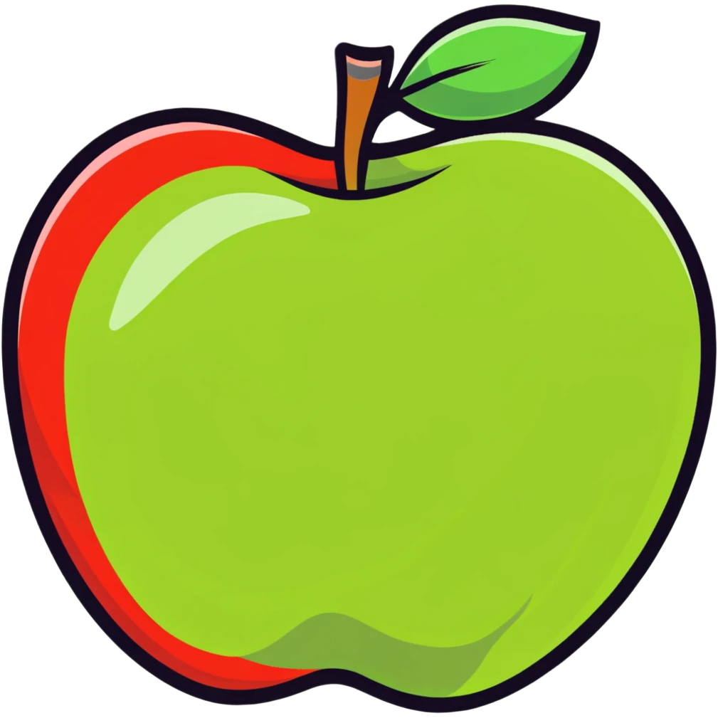 apple cut in half emoji