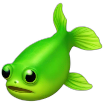 neon green tadpole emoji