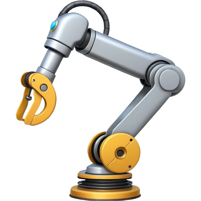 Industrial Arm – Silver robotic arm, gripping tool emoji