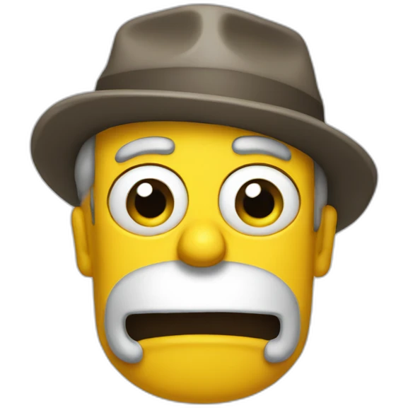 homer with a hat emoji