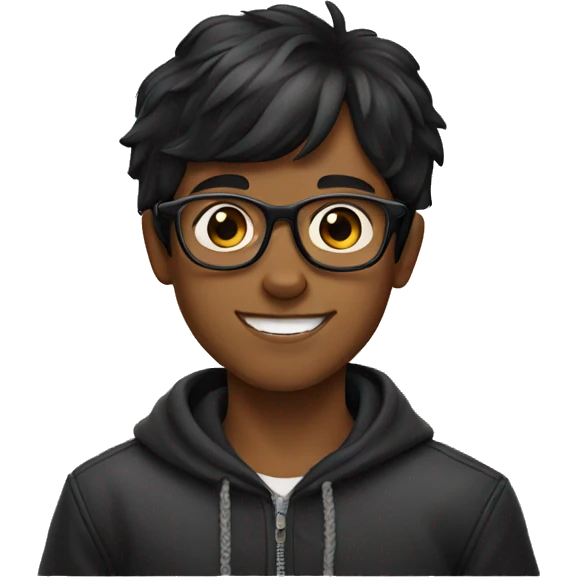  boy with glasses holding Rottweiler  emoji