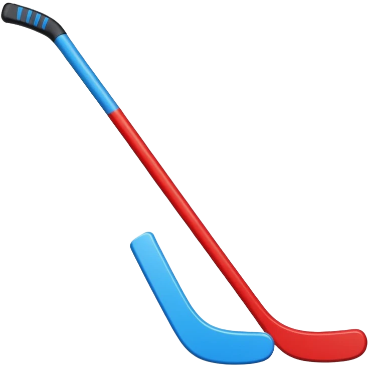 ice hockey stick (#00A3E0) and red (#F9423A) emoji