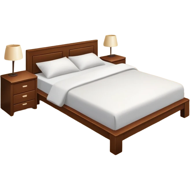 neat and tidy bedroom with everything in place, simple and inviting emoji