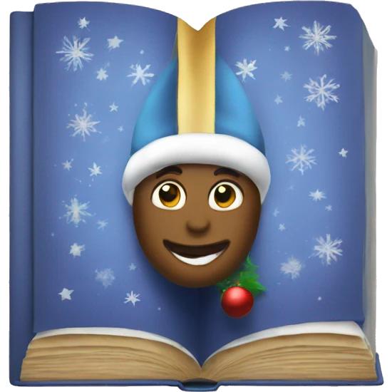 Christmas book emoji