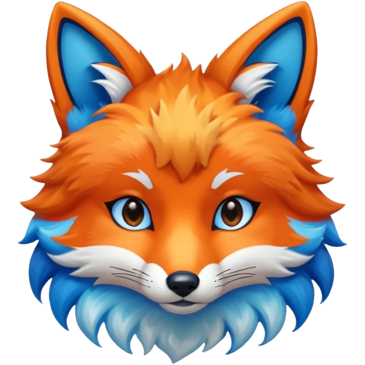 a galaxy print fox emoji