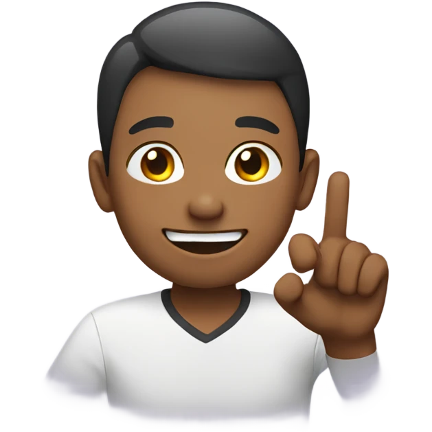 Smile emoji with sign language emoji