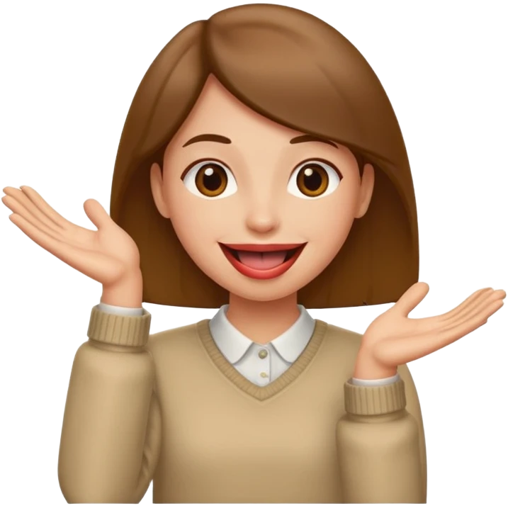 tongue out with hands to the side emoji