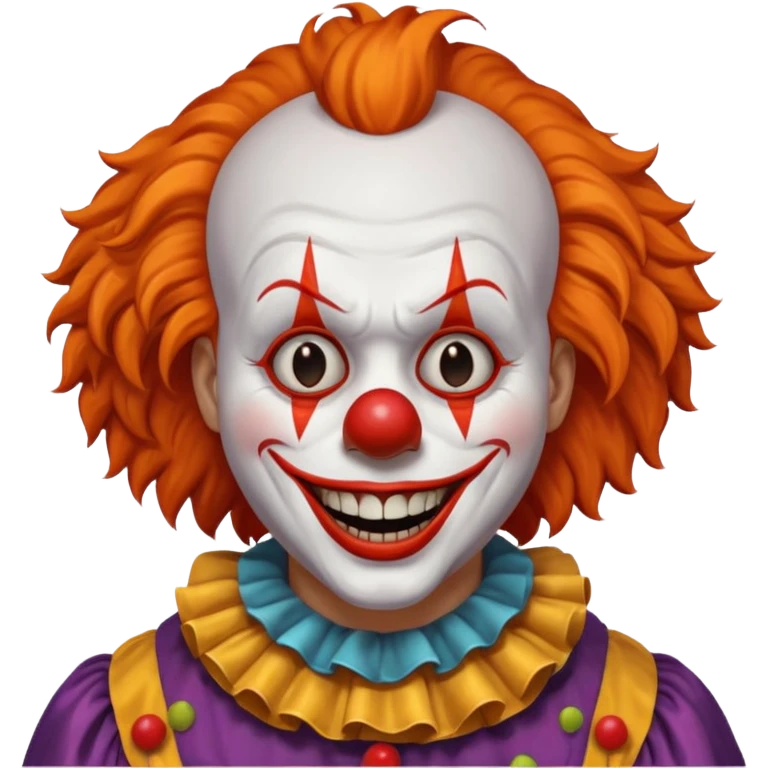 The clown from the movie IT With orange hair emoji
