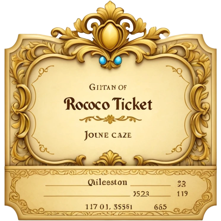 rococo ticket emoji