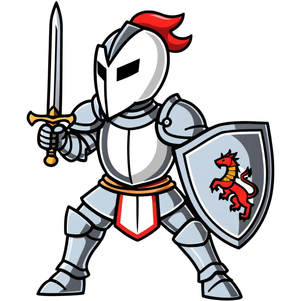 Knight Saint George slaying a dragon emoji