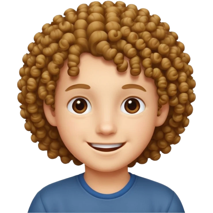 curly haired kid emoji
