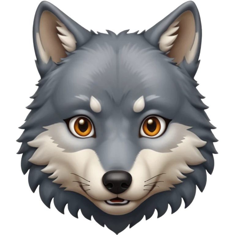 crea un avatar come personaggio lupo solo viso emoji