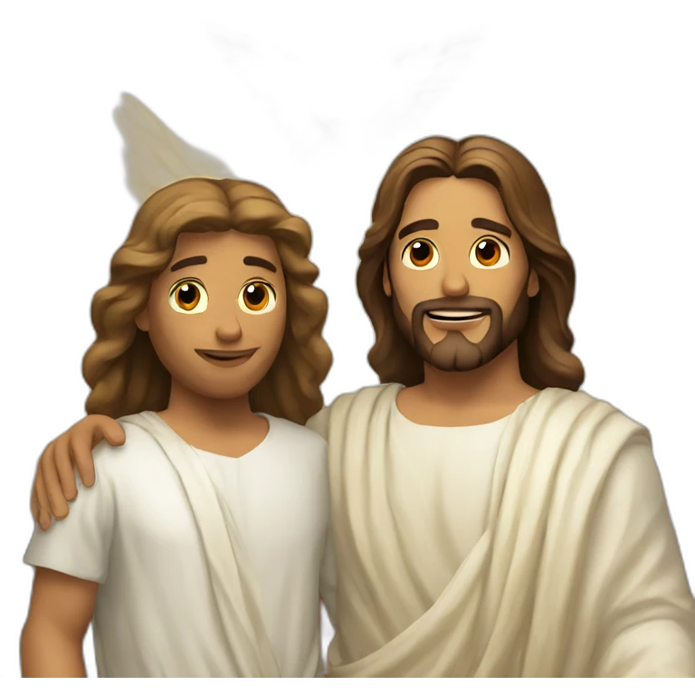 Jesus and angel emoji