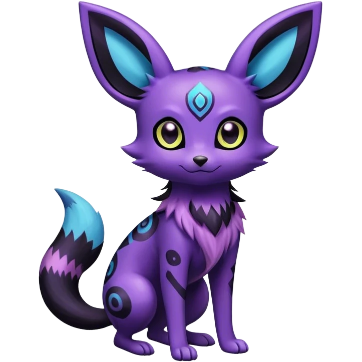 Noibat-Umbreon-Espeon-hybrid, full body emoji
