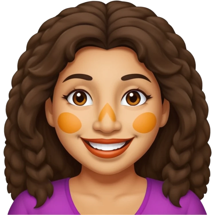 thick latina baddie with a hairy face and a large nose emoji