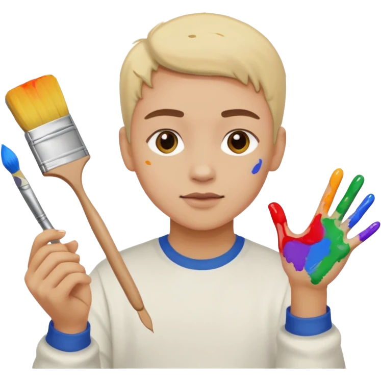 artiste peintre à emoji