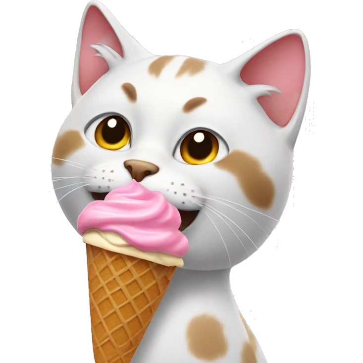 cat eating ice cream  emoji