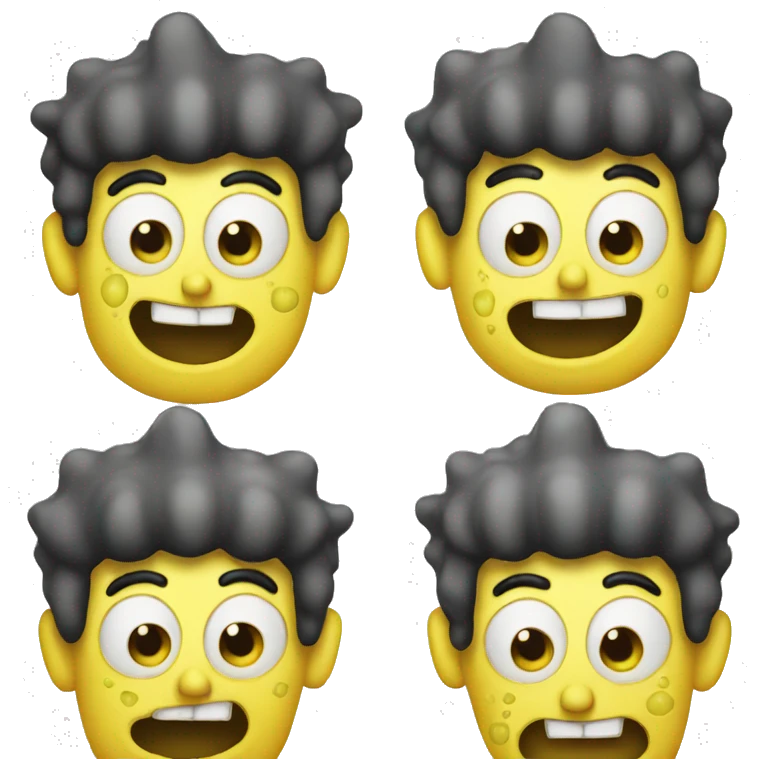 spongebob like an emoji, apple iOS style,  emoji