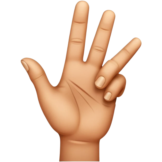 Raised little finger brown hand emoji