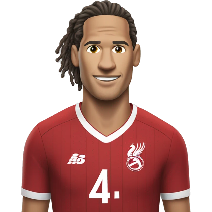 Van dijk wearing  number 4 emoji