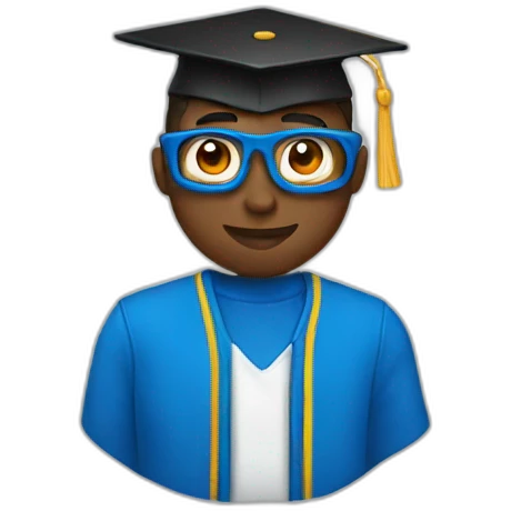 blue student emoji
