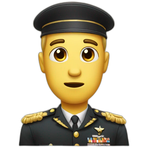 Saluting face emoji combined with the disappoint face emoji emoji