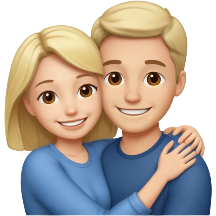 Couple hugging each other emoji