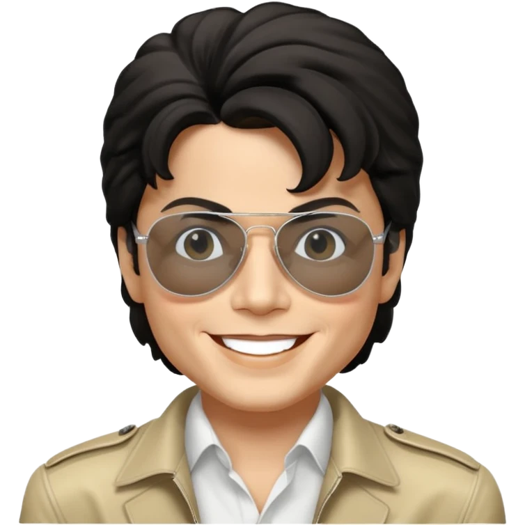 Michael Jackson, white, wearing Ray-Ban glasses emoji