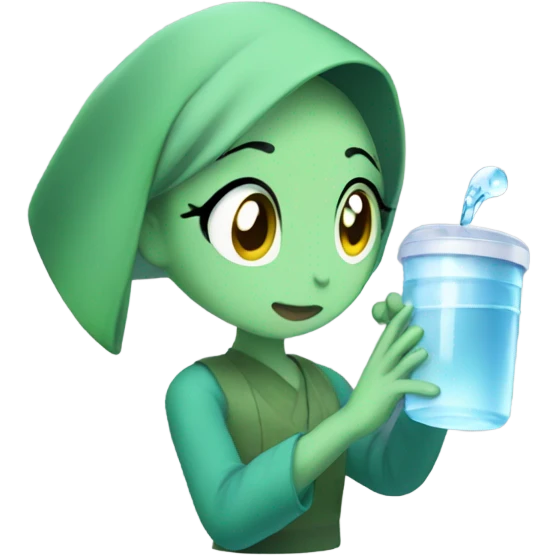 gardevoir drinking water emoji