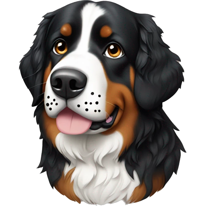 Bernese Mountaindog with Dots on the Nose  emoji