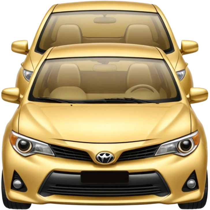 Golden Corolla car emoji emoji