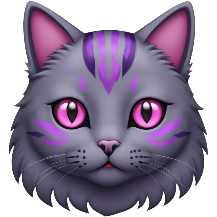 Kuromi grey and purple cat emoji