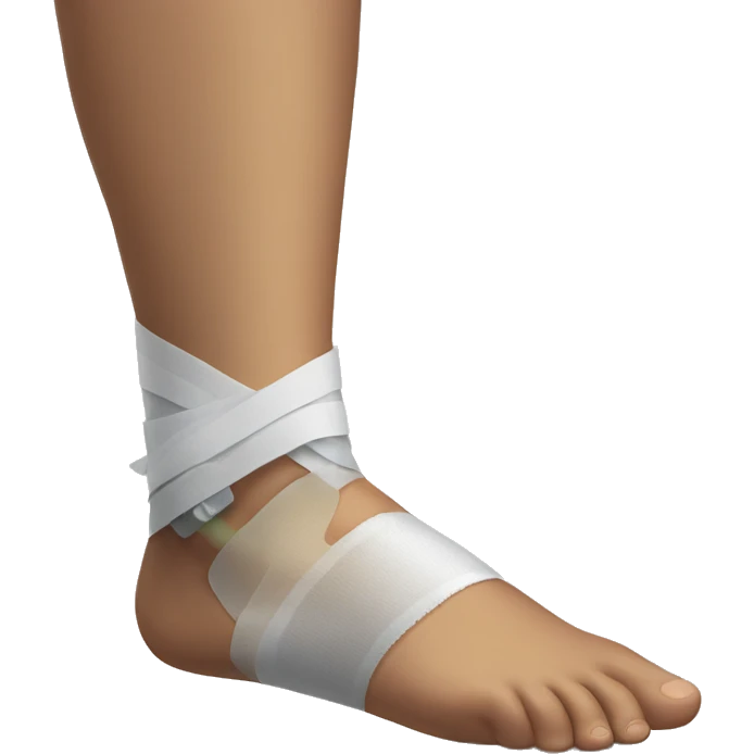 injured ankle getting taped  emoji