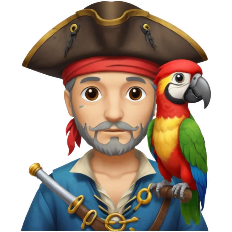 pirate and parrot emoji