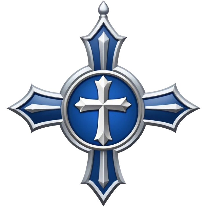 Bishop's emblem with a touch of dark blue emoji
