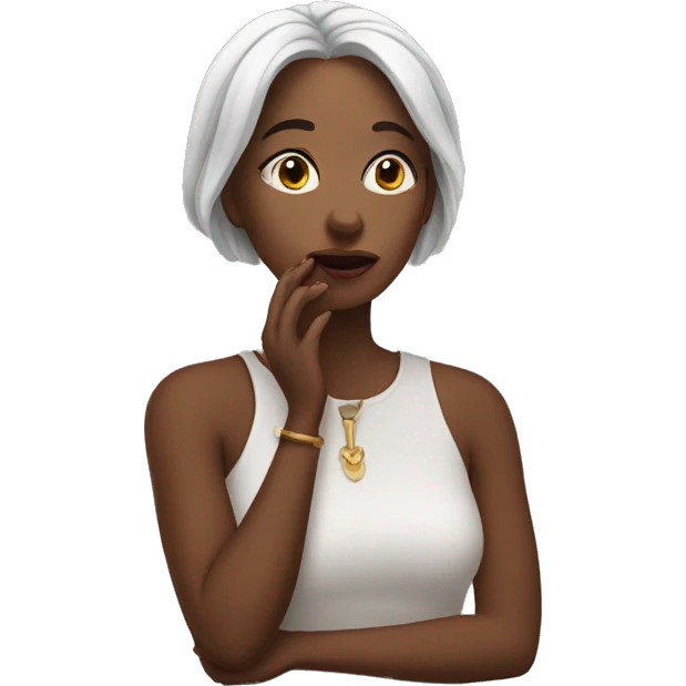 Woman send a kiss emoji